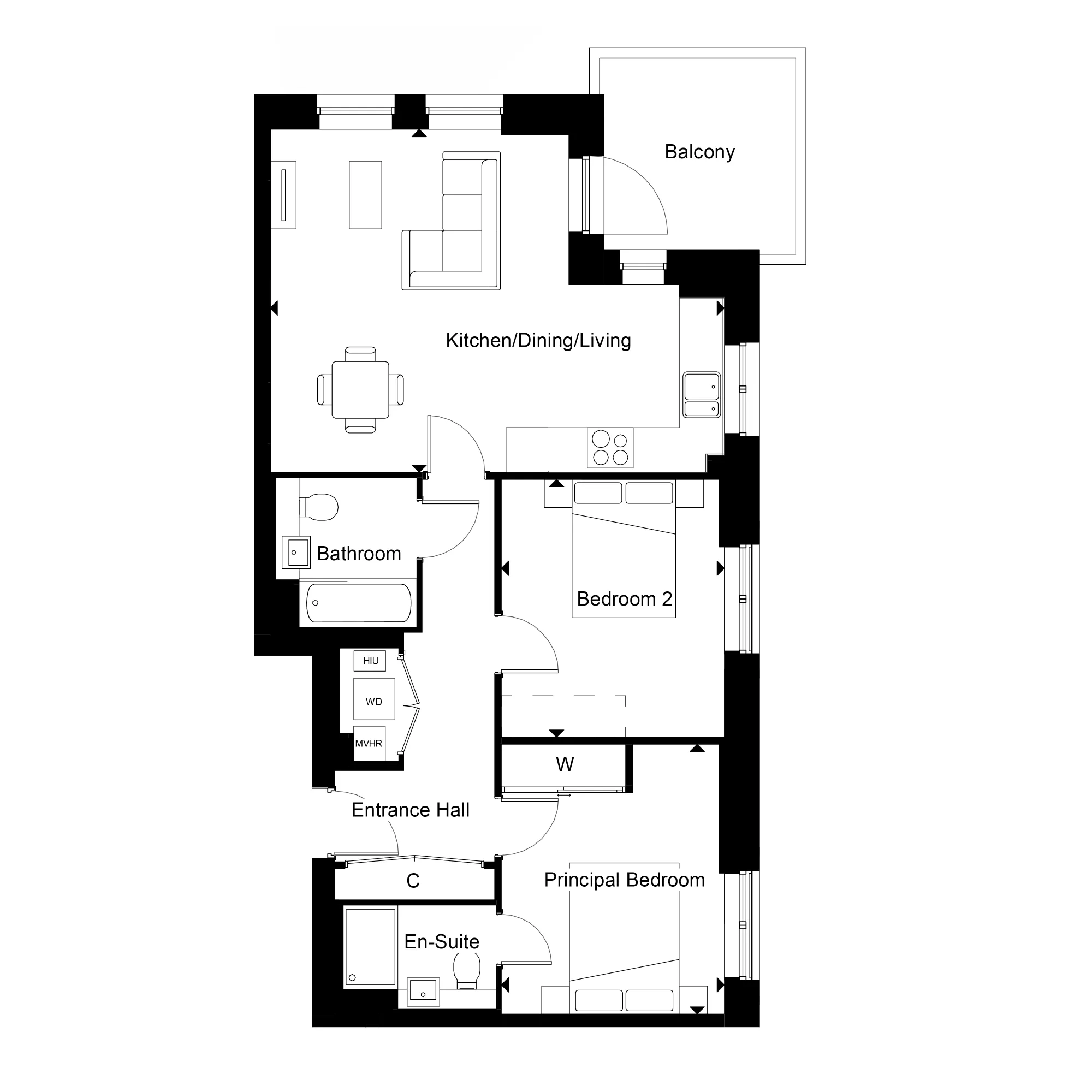 Foxtail House, Apartment 44 Floorplan