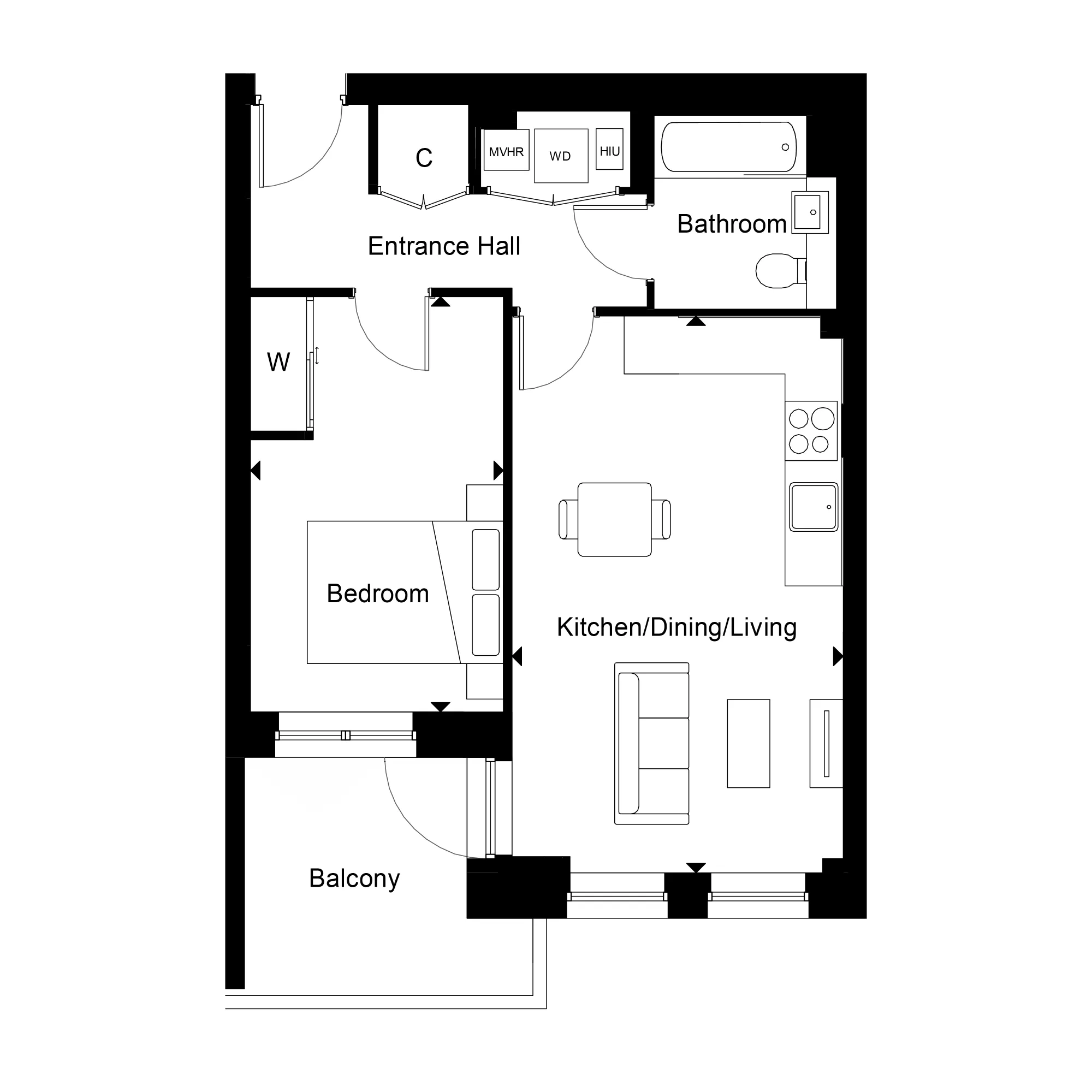 Foxtail House, Apartment 65 Floorplan