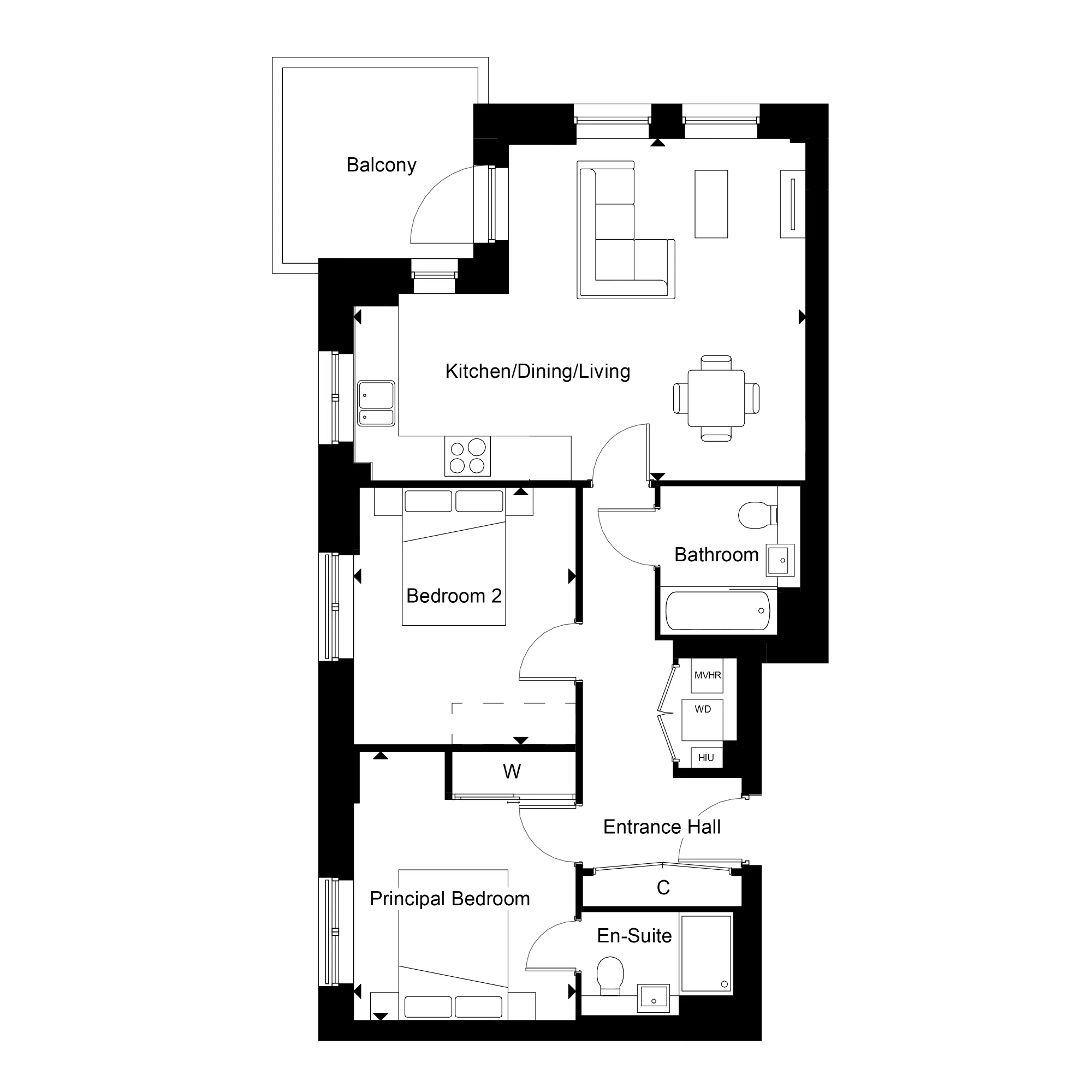 Marram House, Apartment 79 Floorplan