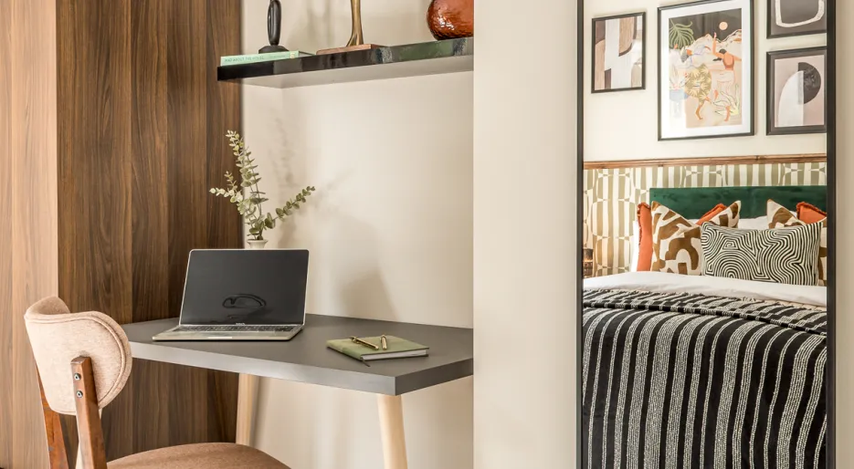 North Gate Park - Show apartment bedroom mirror shot