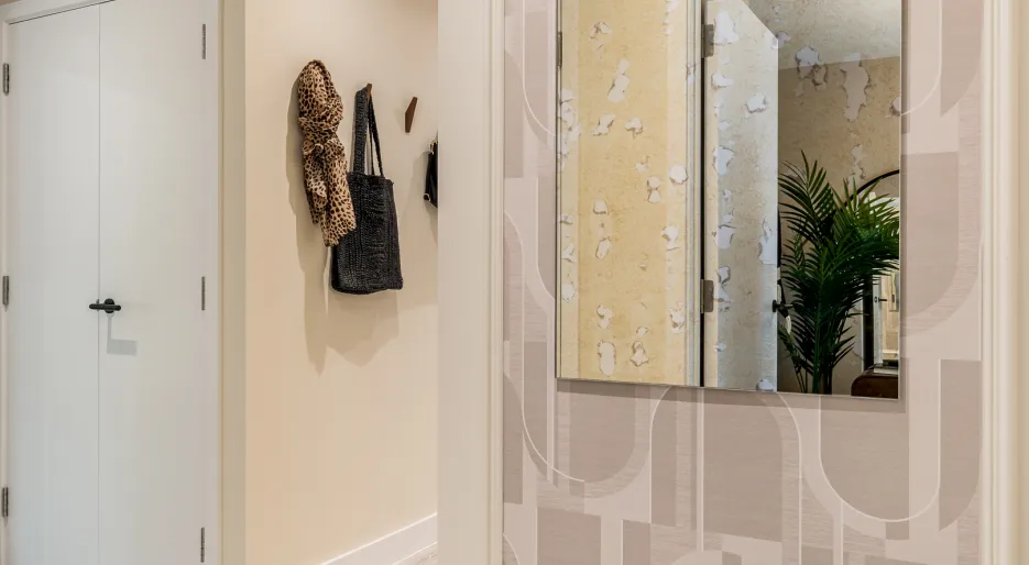 NGP, one bedroom apartment hallway