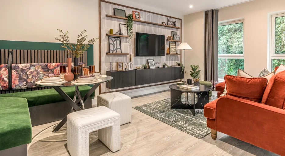 NGP, two bedroom apartment, living / dining