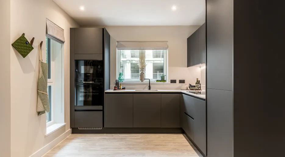 NGP, two bedroom apartment, kitchen