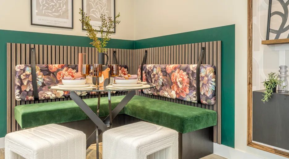 NGP, two bedroom apartment, dining